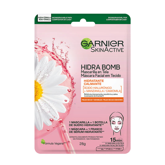 Mascarilla de tela hidra bomb Garnier