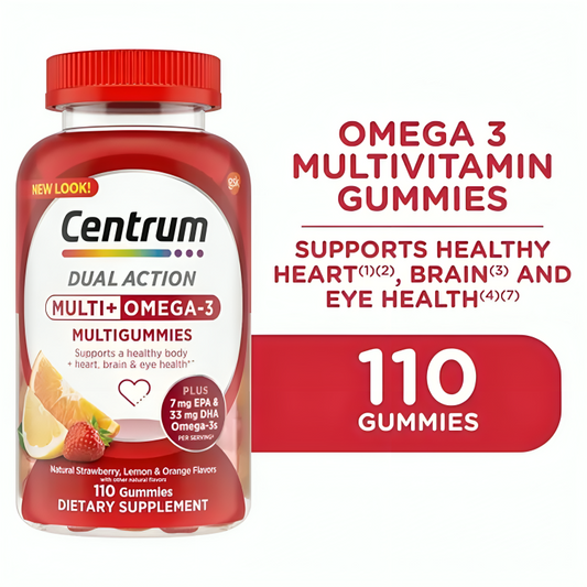 Centrum Multigummies Multivitamínico + Omega 3 de doble acción