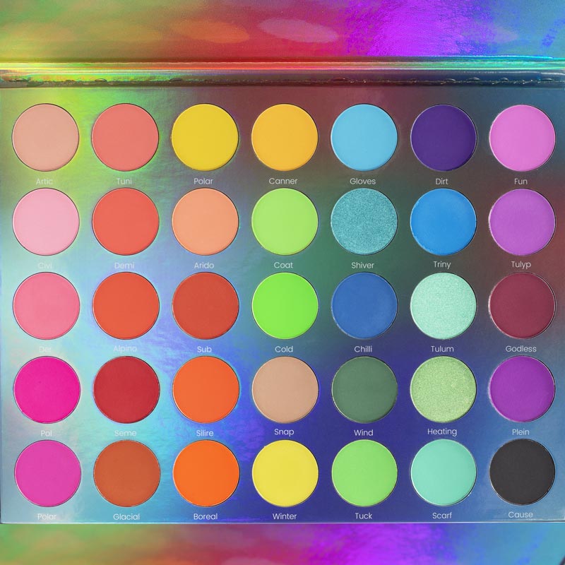 Paleta de sombras Ártica x 35 tonos