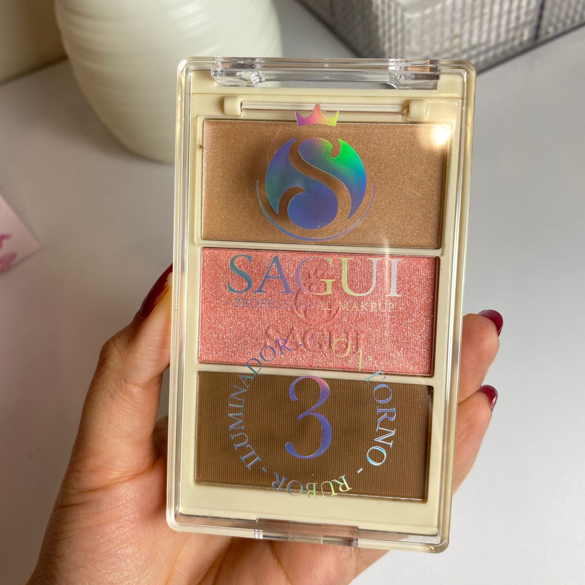 RUBOR-CONTORNO- ILUMINADOR SAGUI X3