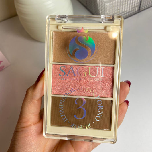 RUBOR-CONTORNO- ILUMINADOR SAGUI X3