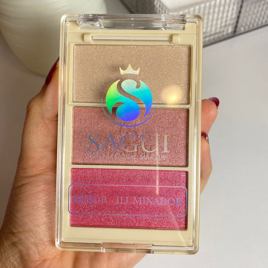 RUBOR E ILUMINADOR X3 SAGUI