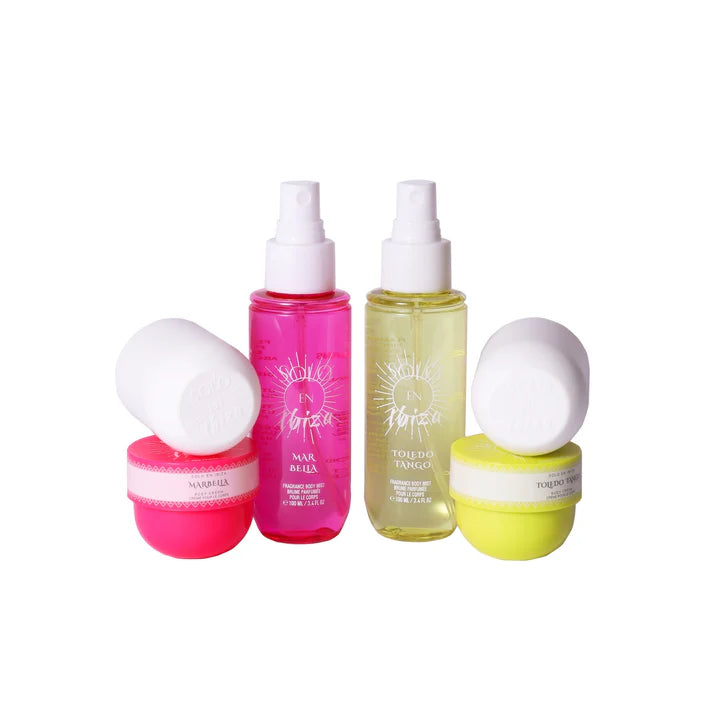 Set de regalo de bruma corporal y crema Marbella, Toledo Tango