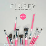 KIT DE BROCHAS FLUFFY MONTOC X10 PIEZAS