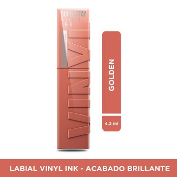 LABIAL MAYBELLINE SUPER STAY VINYL 105 GOLDEN